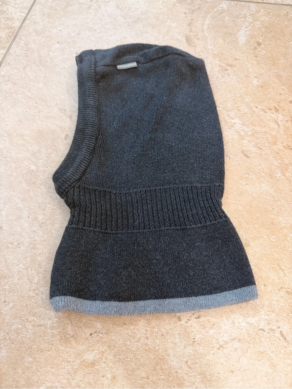 Merino Wool 2-Tone Kids Balaclava Hat